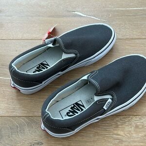 Slip on Gray Vans W7/M5.5 for sale